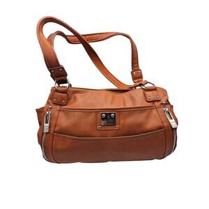 Tyler Rodan Womens Orange Shoulder‎ Bag Outer/Inner Pockets Spacious